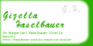 gizella haselbauer business card